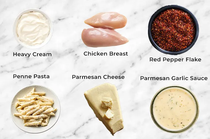 Ingredients Garlic Parmesan Chicken Pasta