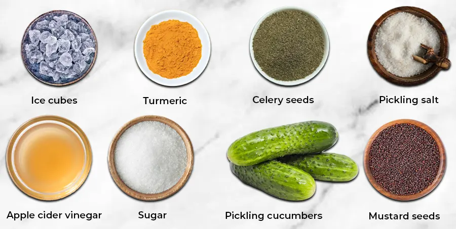 Ingredients Required For Amish Sweet Pickle Recipe
