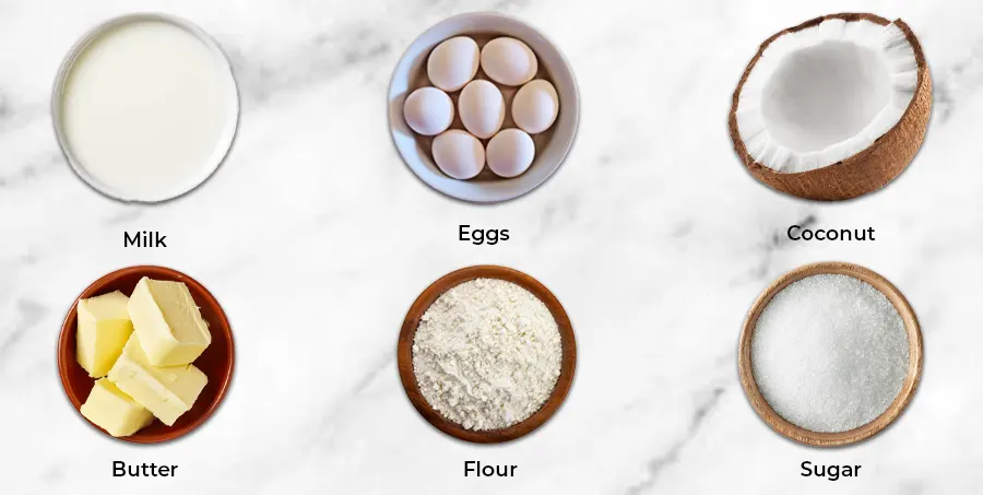 Ingredients Required For Mary Berry Coconut Cake Recipe