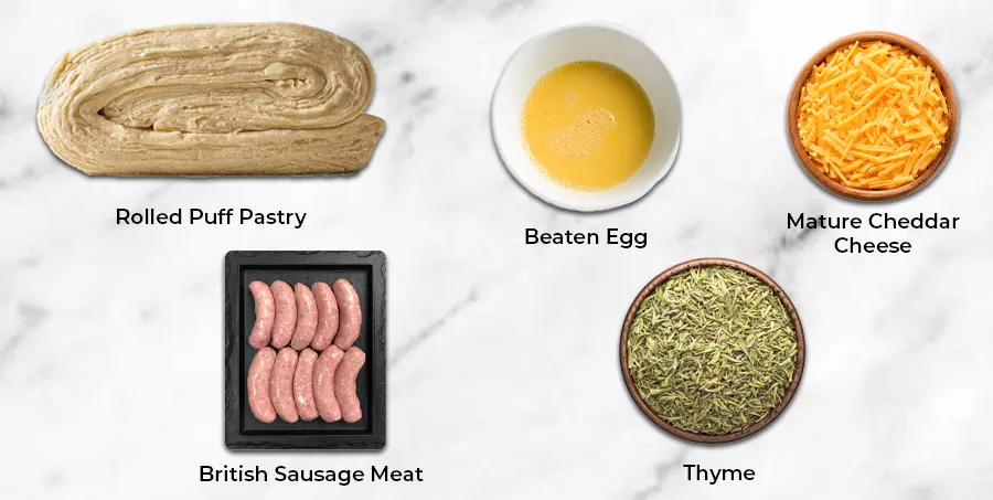 Mary Berry's Sausage Rolls Ingredients
