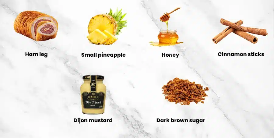 Pineapple Honey-Glazed Ham Ingredients